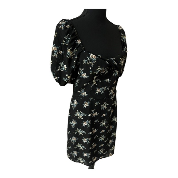 NWT B Darlin Floral Babydoll Dress Short Puff Sleeve 9/10 - Picture 5 of 12